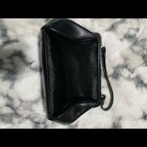 Ann Taylor black cow skin front and back Genuine leather on sides and bottom